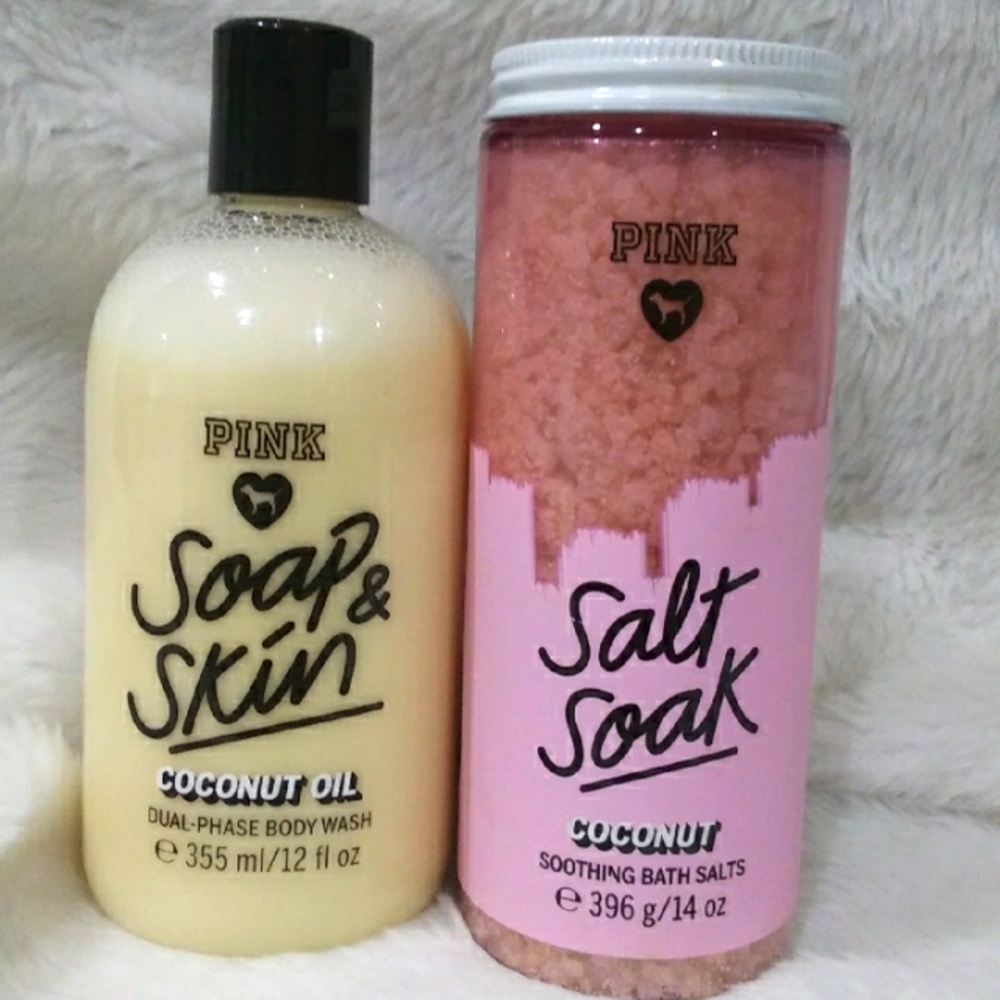 PINK Victoria's Secret Coconut Bath Set